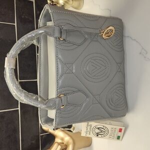 Valentino Orlandi Quilted Logo 2 way bag NWT